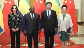 Presidents of China and Gabon meet in Beijing