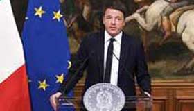 Italy's Renzi formally hands in resignation after budget approval