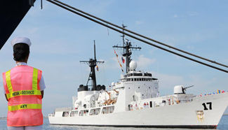Newly-acquired BRP Andres Bonifacio dock in the Philippines