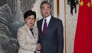 Chinese FM meets WHO chief in Geneve