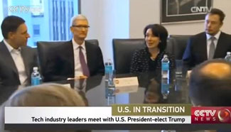 Tech industry leaders meet with U.S. President-elect Trump