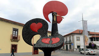 Rooster of Barcelos seen in Barcelos, Portugal