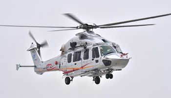 AC352 civil helicopter makes maiden flight in NE China's Harbin