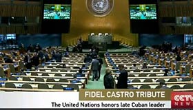 The United Nations honors late Cuban leader