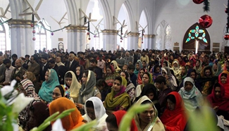 Christians attend Christmas mass in NW Pakistan