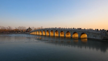 Winter scenery of the Summer Palace in Beijing