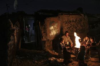 Daily life of power outage in southern Gaza Strip