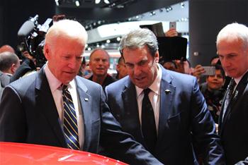 U.S. VP visits 2017 North American Int'l Auto Show in Detriot