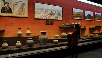 Cultural relics displayed in newly built museum, N. China