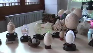 Chinese sculptor turns eggshells into delicate artworks
