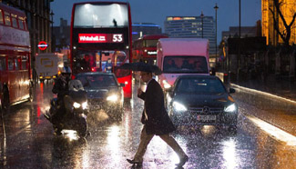 Heavy rain hits London