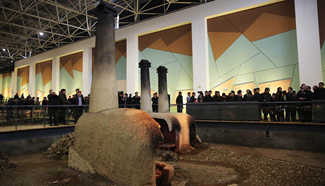 Tourists visit Ruguanyao kiln site in central China's Henan