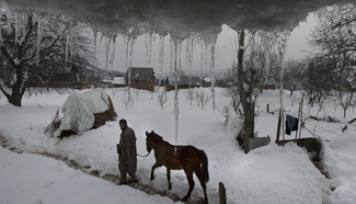 Intense cold wave continues in Kashmir