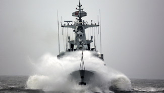 Ningde Frigate conducts maritime training