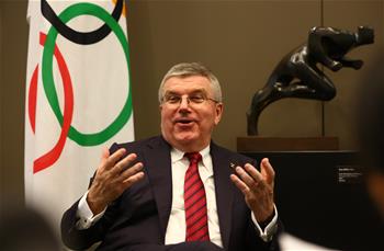 Thomas Bach takes interview with Xinhua in Switzerland