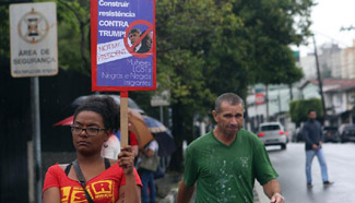 People attend "Women against Trump" in Sao Paulo, Brazil
