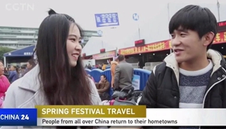 People from all over China return to their hometowns for Spring Festival