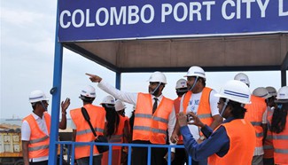 People visit Colombo Port City Development Project in Colombo