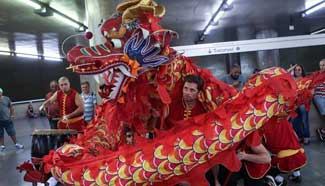 Dragon dance performed to celebrate Chinese Lunar New Year in Brazil