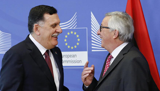 Juncker meets with Libyan PM at European Commission headquarters in Brussels