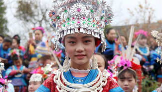 Folk event "Ganpingzi" held in southwest China