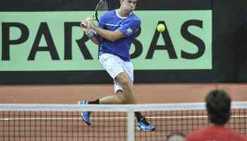 Highlights of Davis Cup preliminary round between Georgia and Finland