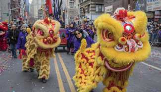 Chinese Lunar New Year Parade held in Manhattan's Chinatown