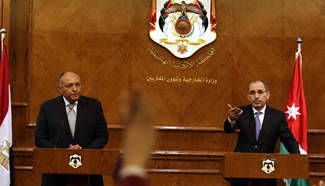 Jordanian FM attends press conference with Egyptian counterpart in Amman