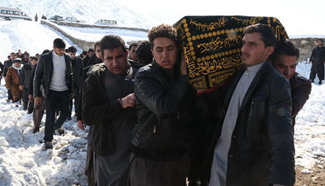 Funeral held for victim killed in terrorist attack in Kabul