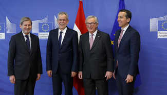 EU officials meet Austrian president in Brussels, Belgium