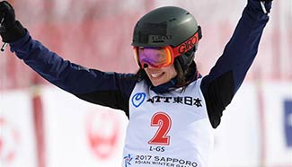 Spotlights of women's giant slalom of snowboard