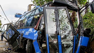 14 killed in bus accident in Philippines