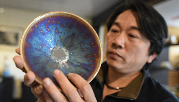 In pics: colorful glaze tenmoku teabowls in New Taipei City