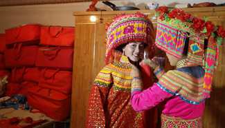 Traditional Lisu ethnic group wedding ceremony held in SW China