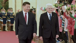 President Xi Jinping meets Italian counterpart in Beijing