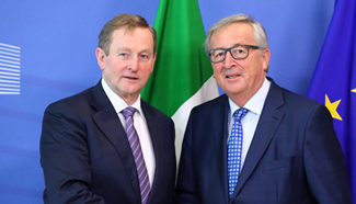 EU's Juncker meets with Irish PM in Brussels, Belgium