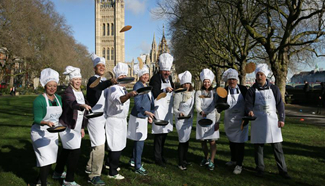 Rehab Parliamentary Pancake Race held in London