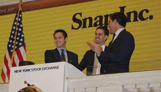Snap debuts on New York Stock Exchange