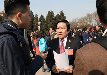 CPPCC member Pan Qinglin receives interview in Beijing
