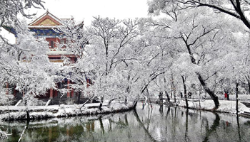 Snow scenery at Pingliang City in NW China's Gansu
