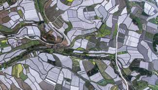 Aerial view of farmlands across China