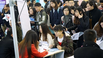 Job fair for graduates held on campus in E China's Nanjing