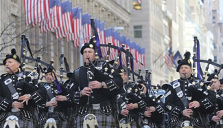 People march during St. Patrick's Day Parade in New York