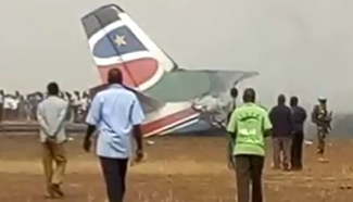 Plane carrying 44 people crashes at South Sudan airport