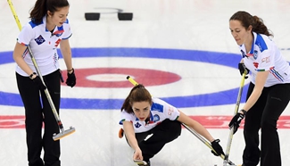 Italy beats China 8-4 during World Women's Curling Championship