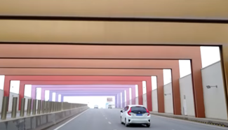 Driving under the rainbow! Watch China's first and only rainbow tunnel