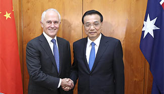 Chinese premier holds talks with Australian PM in Canberra
