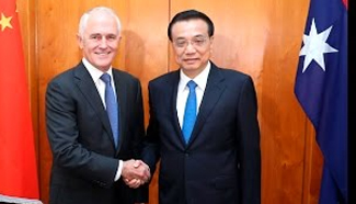 Chinese premier meets with Australian politicians
