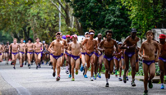 Runners participate in Daredevil Run in Johannesburg, S. Africa