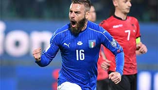 FIFA 2018 World Cup Qualifying: Italy beats Albania 2-0